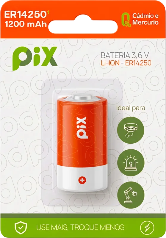Bateria Pix 3,6 V Li-ion ER14250 1200 mAh, blister